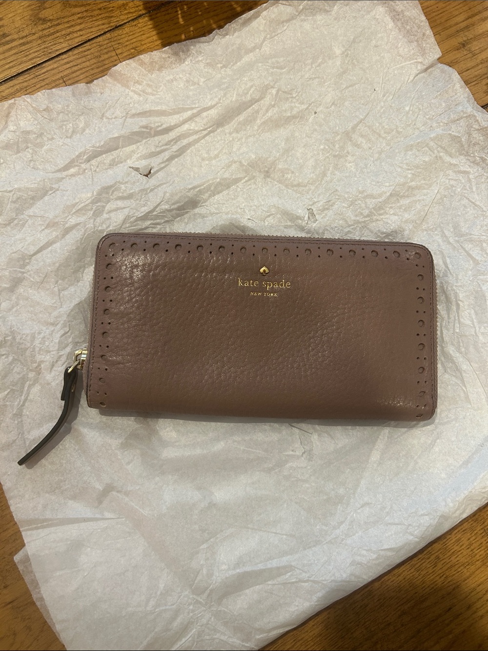 Kate Spade Rose Zip Around Wallet